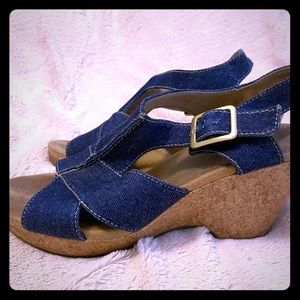 Clark’s Denim Wedge sandals